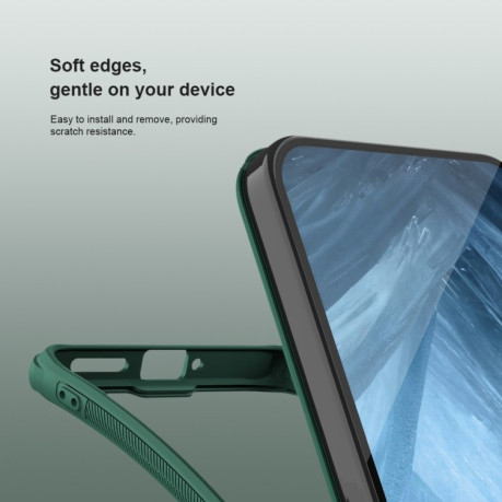 Противоударный чехол NILLKIN Frosted Shield Pro Magnetic Magsafe для Google Pixel 9 Pro - зеленый