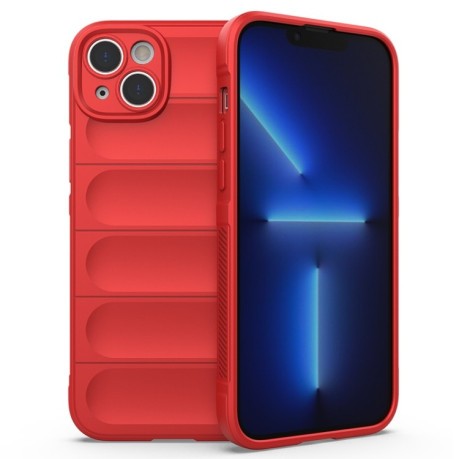 Силіконовий чохол Magic Flannel для iPhone 14 Plus - червоний