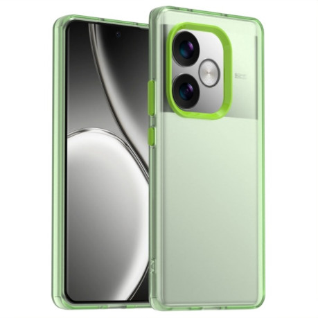 Противоударный чехол Candy Series для Realme GT 6 Global - зеленый