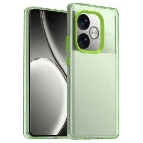 Противоударный чехол Candy Series для Realme GT 6T - зеленый