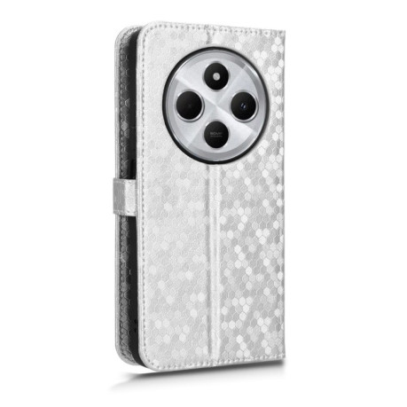 Чохол-книжка Honeycomb Dot для Xiaomi Redmi 14C 4G/Poco C75/Redmi A4 5G - сріблястий