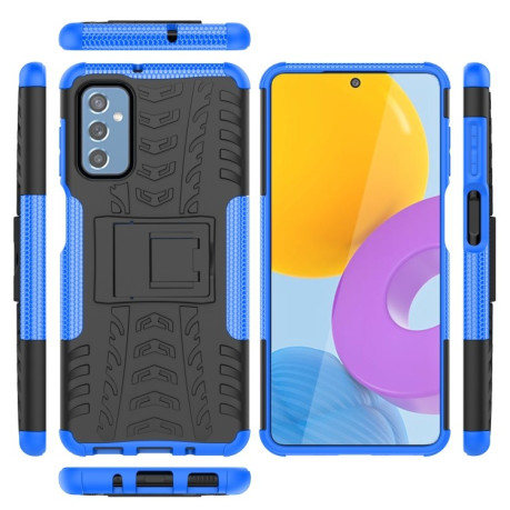Противоударный чехол Tire Texture на Samsung Galaxy M52 5G - синий
