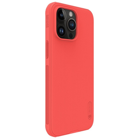 Противоударный чехол NILLKIN Super Frosted для iPhone 15 Pro Max - красный