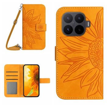 Чохол-книжка Skin Feel з малюнком соняшника на Xiaomi 17T Pro 5G — жовтий