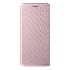 Чехол-книжка Carbon Fiber Texture на Samsung Galaxy M33 5G - розовое золото