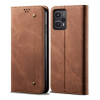 Чохол-книжка з джинсовою тканиною casual на Xiaomi Redmi Note 12 Turbo / Poco F5 - коричневий