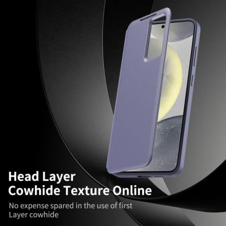 Чехол-книжка Smart View Window Leather на Samsung Galaxy S25 FE 5G - фиолетовый