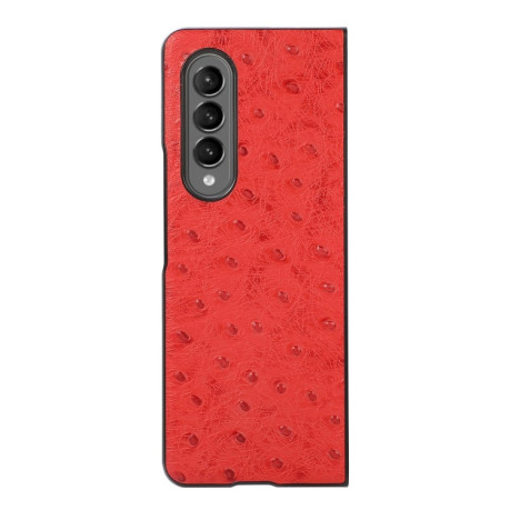Противоударный чехол Ostrich Skin Texture для Samsung Galaxy Z Fold 3 - красный