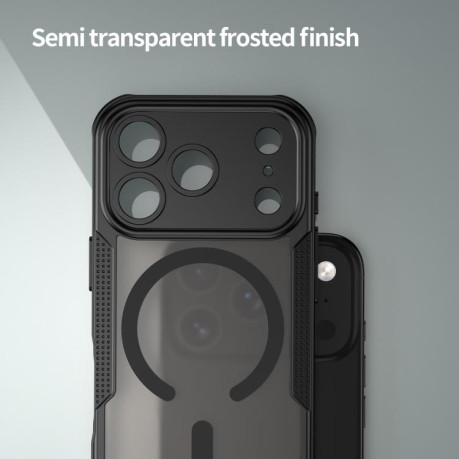 Противоударный чехол Armor Glaze MagSafe Magnetic для iPhone 17 Pro - черный