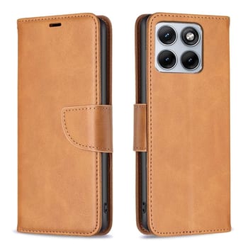 Чохол-книжка Lambskin Texture Pure Color на Motorola Edge 70 Fusion  — жовтий