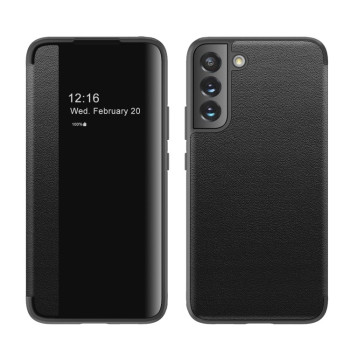 Чехол-книжка Side Window View на Samsung Galaxy S22 Plus 5G - черный