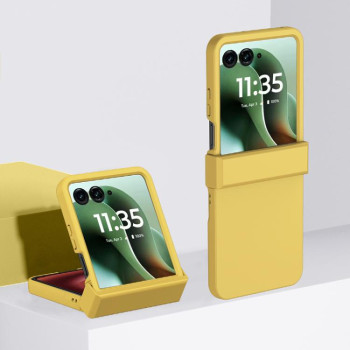 Противоударный чехол 3 in 1 Skin Feel PC для Motorola Razr 60 Ultra - желтый