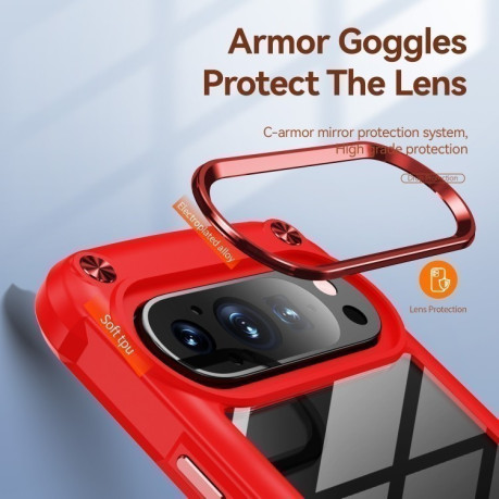 Противоударный чехол Lens Protection на Google Pixel 9 Pro XL - красный