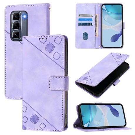 Чохол-книжка Skin-feel Embossed для Infinix Hot 50 Pro+ 4G - фіолетовий