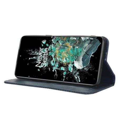 Чехол- книжка Magnetic Buckle Retro Crazy Horse Texture на OnePlus 10T 5G / Ace Pro 5G - синий