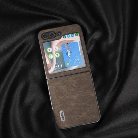 Протиударний чохол ABEEL Dream Litchi Texture для Samsung Galaxy Flip 5 - хакі