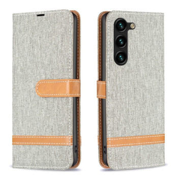 Чехол-книжка Color Matching Denim Texture на Samsung Galaxy S25+ 5G - серый