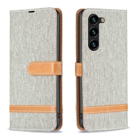 Чехол-книжка Color Matching Denim Texture на Samsung Galaxy S25+ 5G - серый