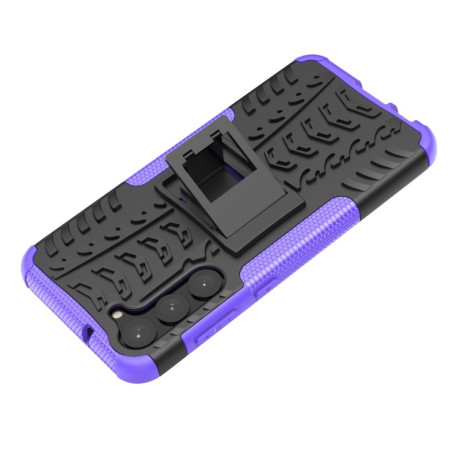 Противоударный чехол Tire Texture на Samsung Galaxy S23+ 5G - фиолетовый