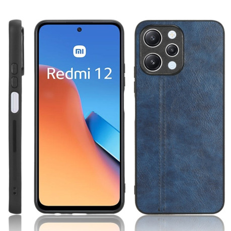 Ударозащитный чехол Sewing Cow Pattern For Xiaomi Redmi 12 4G - синий
