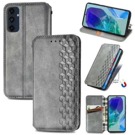 Чохол-книжка Cubic Grid для Samsung Galaxy A16 5G - сірий