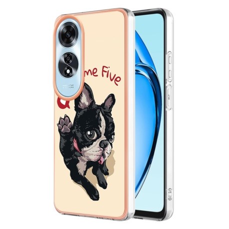 Противоударный чехол Electroplating IMD для OPPO A60 4G - Dog