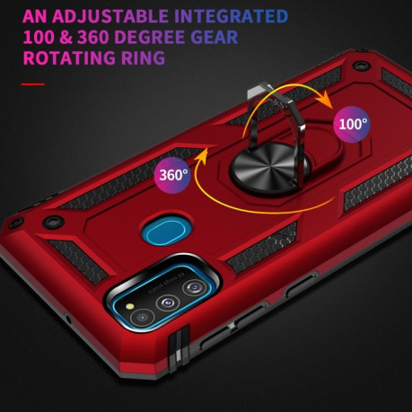 Противоударный чехол-подставка 360 Degree Rotating Holder на Samsung Galaxy M21/M30s-серебристый
