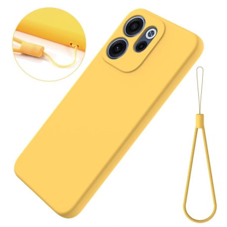 Силіконовий чохол Solid Color Liquid Silicone для OPPO Reno15 F / Reno15 FS 5G — жовтий