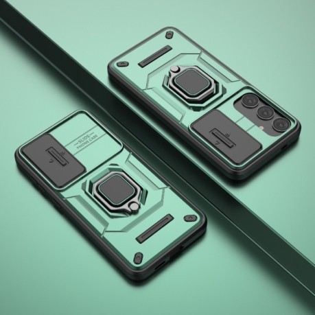 Протиударний чохол Sliding CamShield на Samsung Galaxy S24+ 5G - зелений
