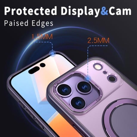 Чехол Kalebol с подставкой 360 и MagSafe на iPhone 17 Pro - фиолетовый