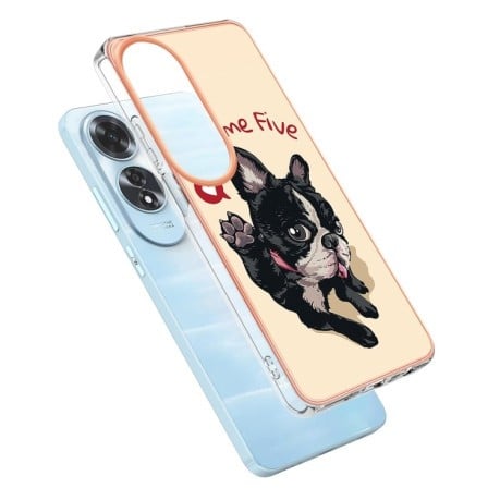 Противоударный чехол Electroplating IMD для OPPO A60 4G - Dog