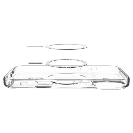 Оригинальный прозрачный чехол Spigen Ultra Hybrid с MagSafe на iPhone 17 - Clear and White