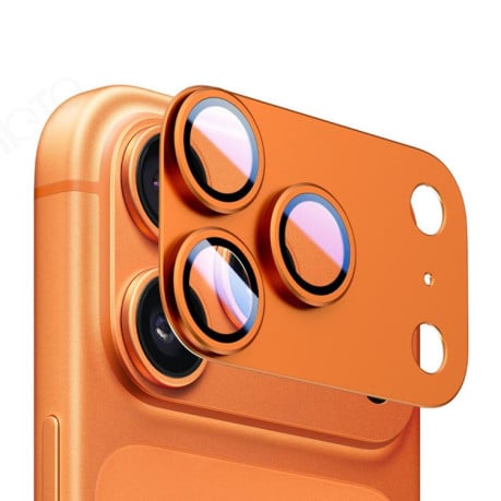 Защита камеры XDCASE Titanium Alloy Hollow Camera Lens на iPhone 17 Pro Max - оранжевый