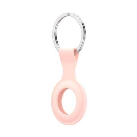 Силиконовый брелок с кольцом для AirTags - розовый