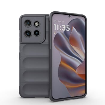 Силиконовый чехол Magic Flannel для Motorola Edge 50 Neo - темно-серый