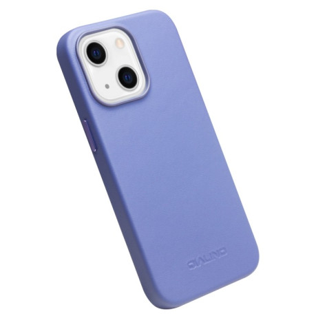 Шкіряний чохол QIALINO Nappa Leather Case (з MagSafe Support) для iPhone 13 mini - синій