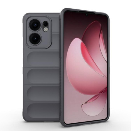 Силіконовий чохол Magic Flannel для OPPO Reno13 F/Reno13 FS- темно-сірий