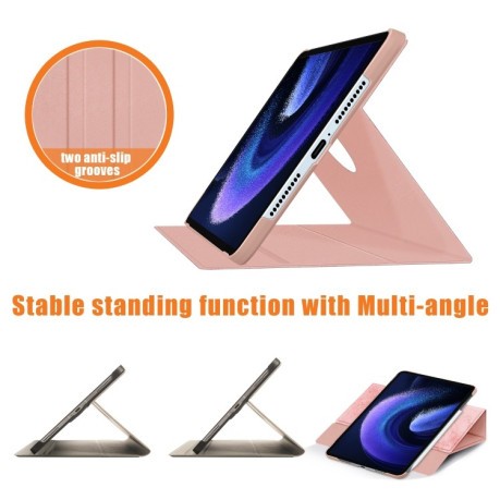 Чохол-книжка 360 Rotation Stand Smart Leather для Xiaomi Pad 6/6 Pro - рожевий