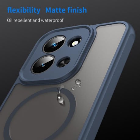 Чехол Fan Dun Series гибрид Frosted с Magsafe на Xiaomi Redmi 15C 5G / 4G EU 173mm - синий