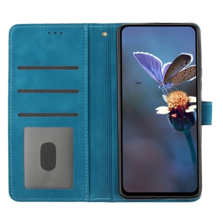 Чехол-книжка Flower Embossing Pattern для Xiaomi Redmi Note 12S - синий