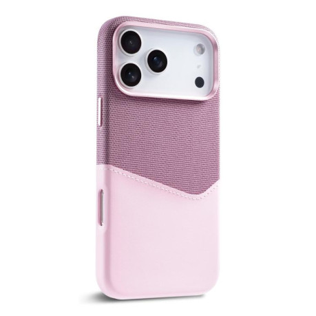 Чехол Kalebol Cloth Textue Stitching Card Slot Magnetic на iPhone 17 Pro Max - розовый