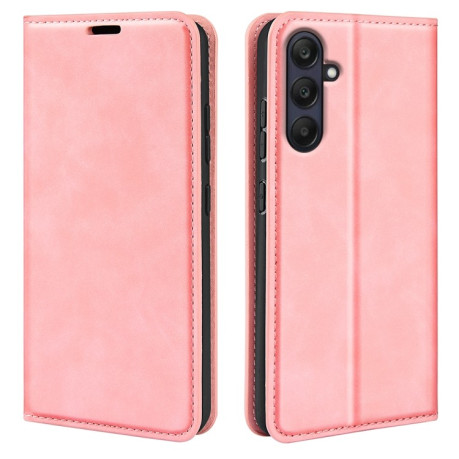 Чохол-книжка Retro Skin Feel Business Magnetic  для Samsung Galaxy A26 - рожевий