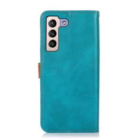 Чехол-книжка KHAZNEH Dual-color Cowhide для Samsung Galaxy S23+ - синий