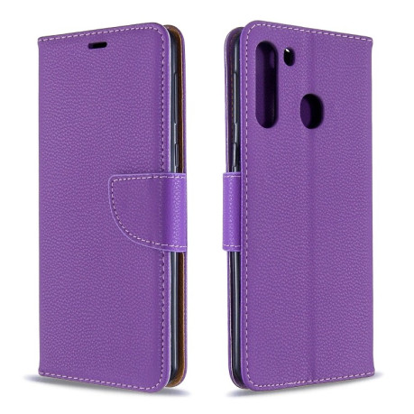 Чехол-книжка Texture Single на Samsung Galaxy A21- пурпурный