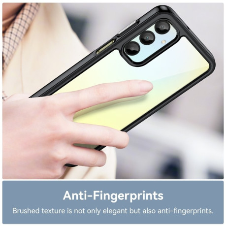 Противоударный чехол  Colorful Acrylic Series с цветной силиконовой боковиной на Samsung Galaxy A26 5G - черный