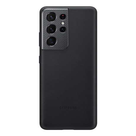 Оригинальный чехол Samsung Leather Cover для Samsung Galaxy S21 Ultra - black