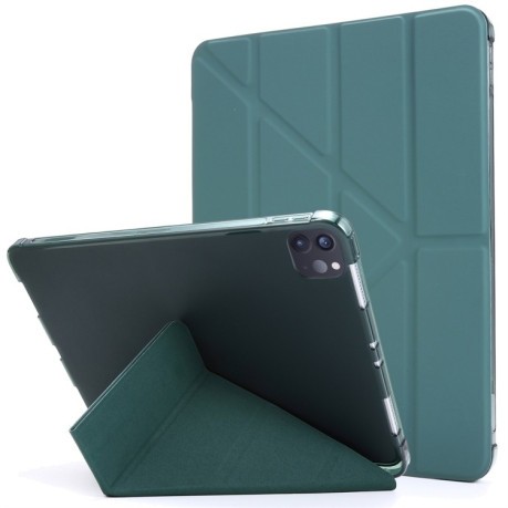 Чехол-книжка Multi-folding для iPad Air 13 (2024)/Pro 12.9 (2022)/Pro 12.9 (2021) - зеленый
