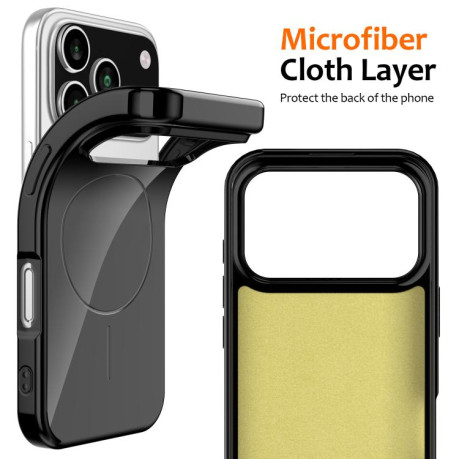 Противоударный чехол Glossy TPU Shockproof MagSafe на iPhone 17 Pro - черный
