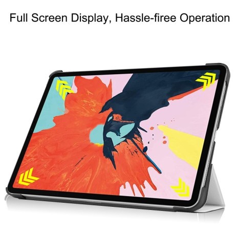 Чохол Custer Texture Three-Folding Sleep/Wake-up на iPad Air 10.9 2022/2020 - білий