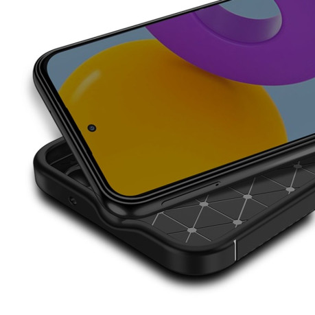 Ударозащитный чехол HMC Carbon Fiber Texture на Samsung Galaxy A54 5G - черный